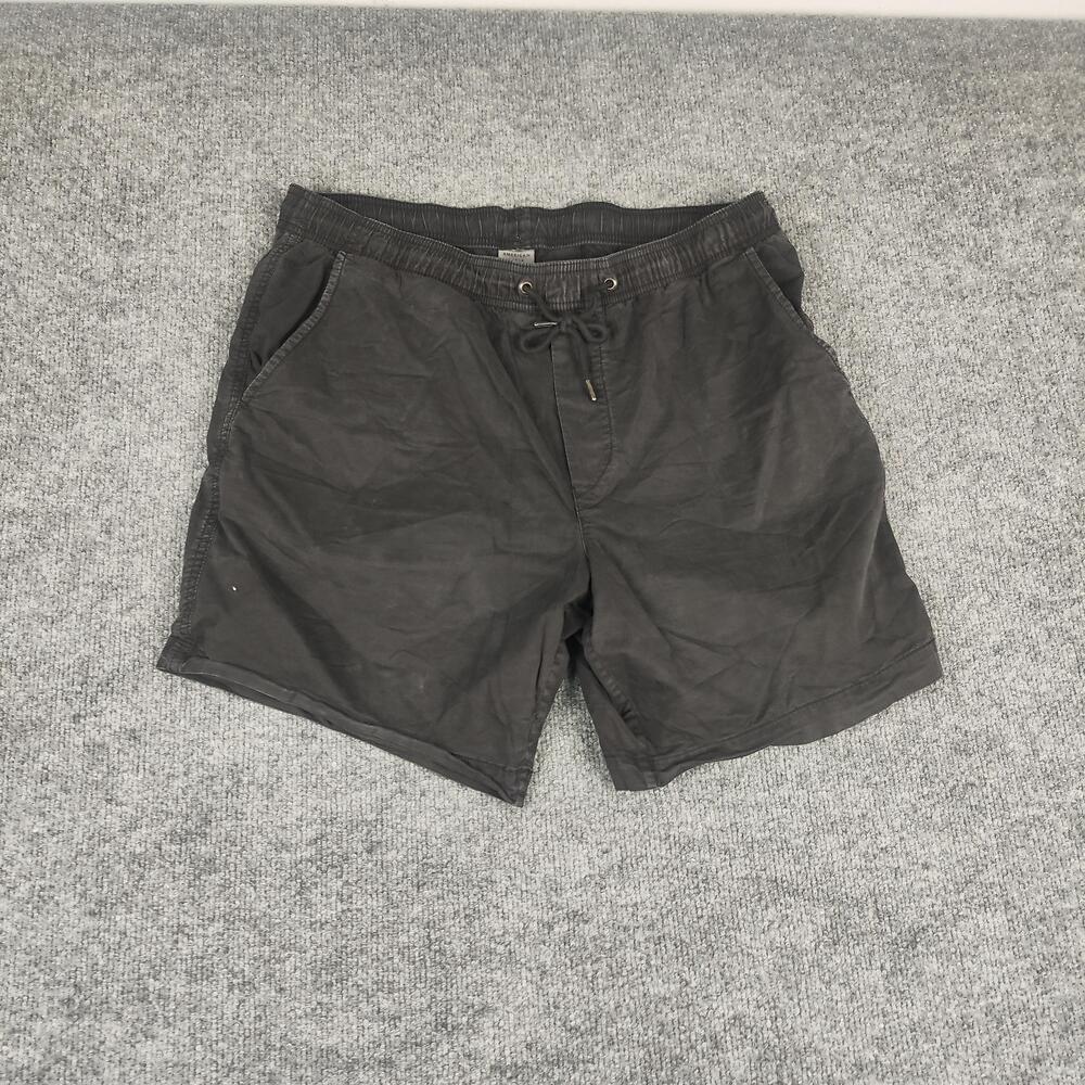 American Eagle Shorts Mens Medium Gray Chino Drawstring Elastic Waist Casual